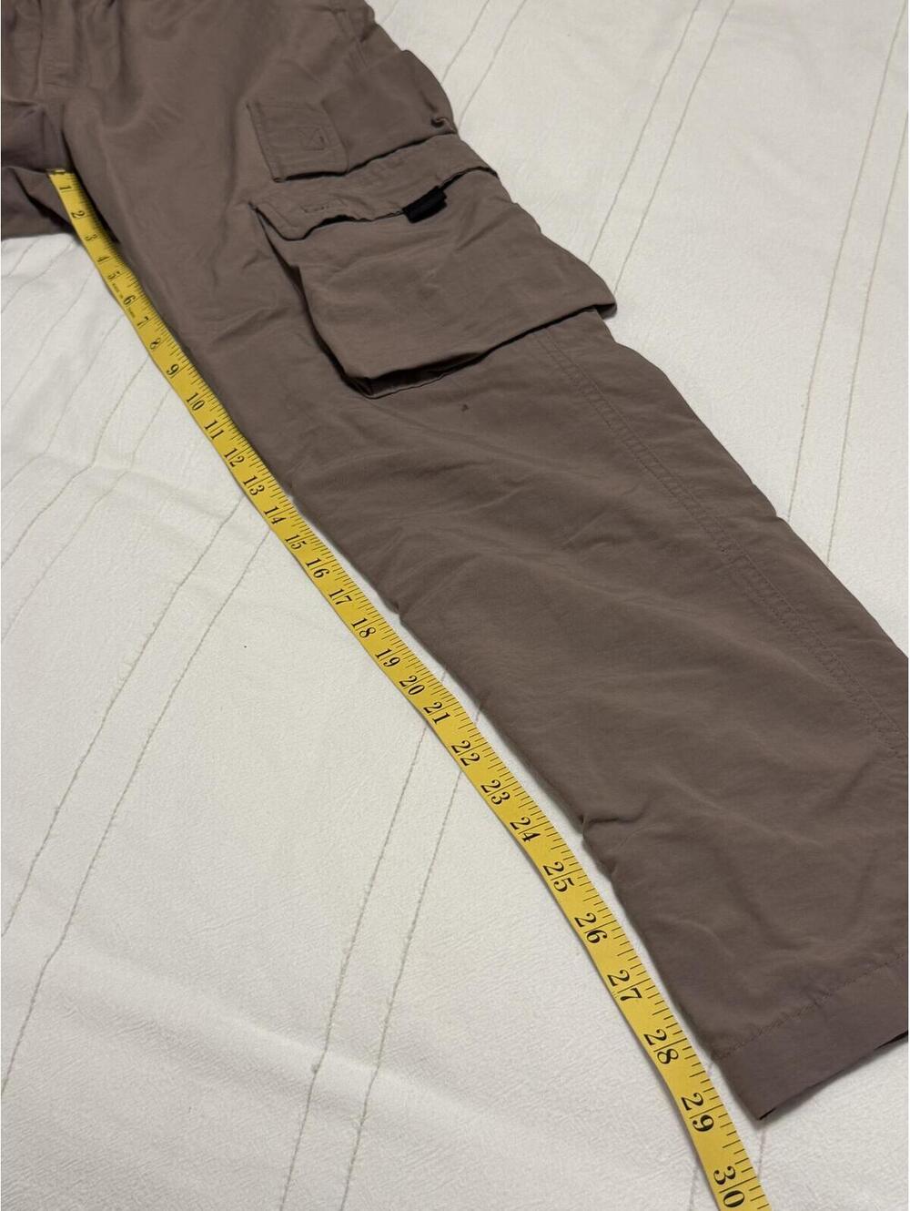 Urban Outfitters BDG Nylon Cargo Pants Women's S Taupe Elastic Waist Wide Leg - Picture 8 of 8